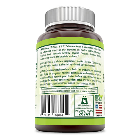 Image of Herbal Secrets Selenium | 200 Mcg | 240 Tablets