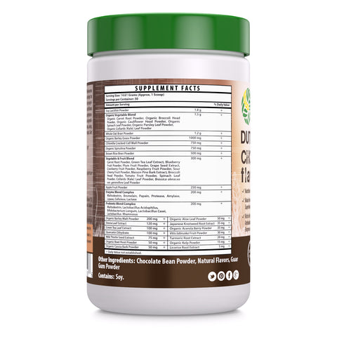 Image of Wholesome Greens Super Food Greens Dutch Chocolate Flavor - 8.5 oz - Amazing Nutrition