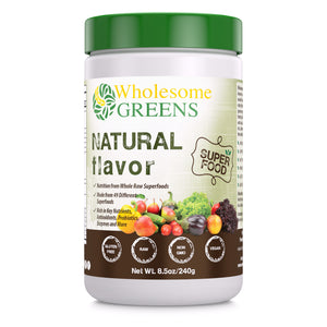 Wholesome Greens Super Food Natural Flavor - 8.5 oz - Amazing Nutrition