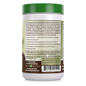 Wholesome Greens Whole Raw Superfoods Powder 8.5 oz (240 GMS) (Natural Flavor)