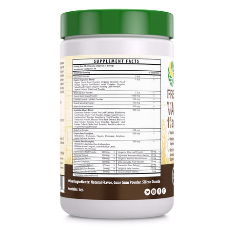 Image of Wholesome Greens Super Food Greens Vanilla Flavor - 8.5 oz - Amazing Nutrition