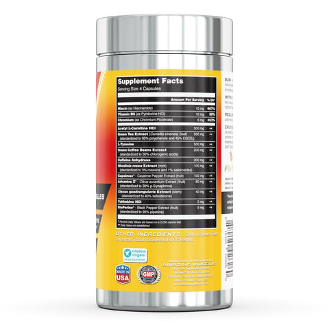 Image of Amazing Muscle Burn X-Treme Complete Thermogenic Formula | 120 Capsules | 30 Servings