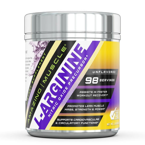 Image of Amazing Muscle L-Arginine Powder | Unflavored | 1 Lb | 4.6 Grams per Serving | 98 Servings