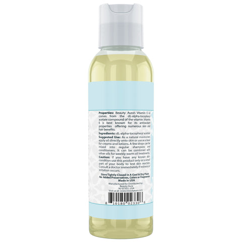Image of Beauty Aura Vitamin E oil | 4 Fl. Oz (118 ml) | 28,000 IU per Oz.