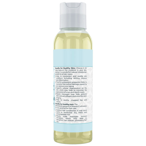 Image of Beauty Aura Vitamin E oil | 4 Fl. Oz (118 ml) | 28,000 IU per Oz.