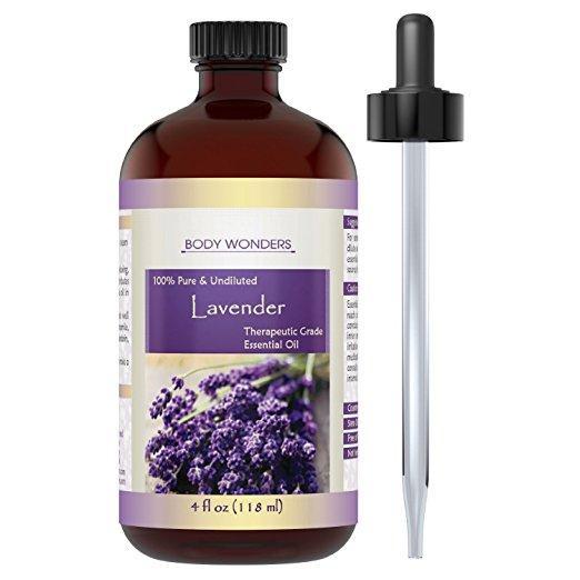 Body Wonders Lavender Oil | Therapeutic Grade Essential Oil | 4 Fl. Oz (118 ml)