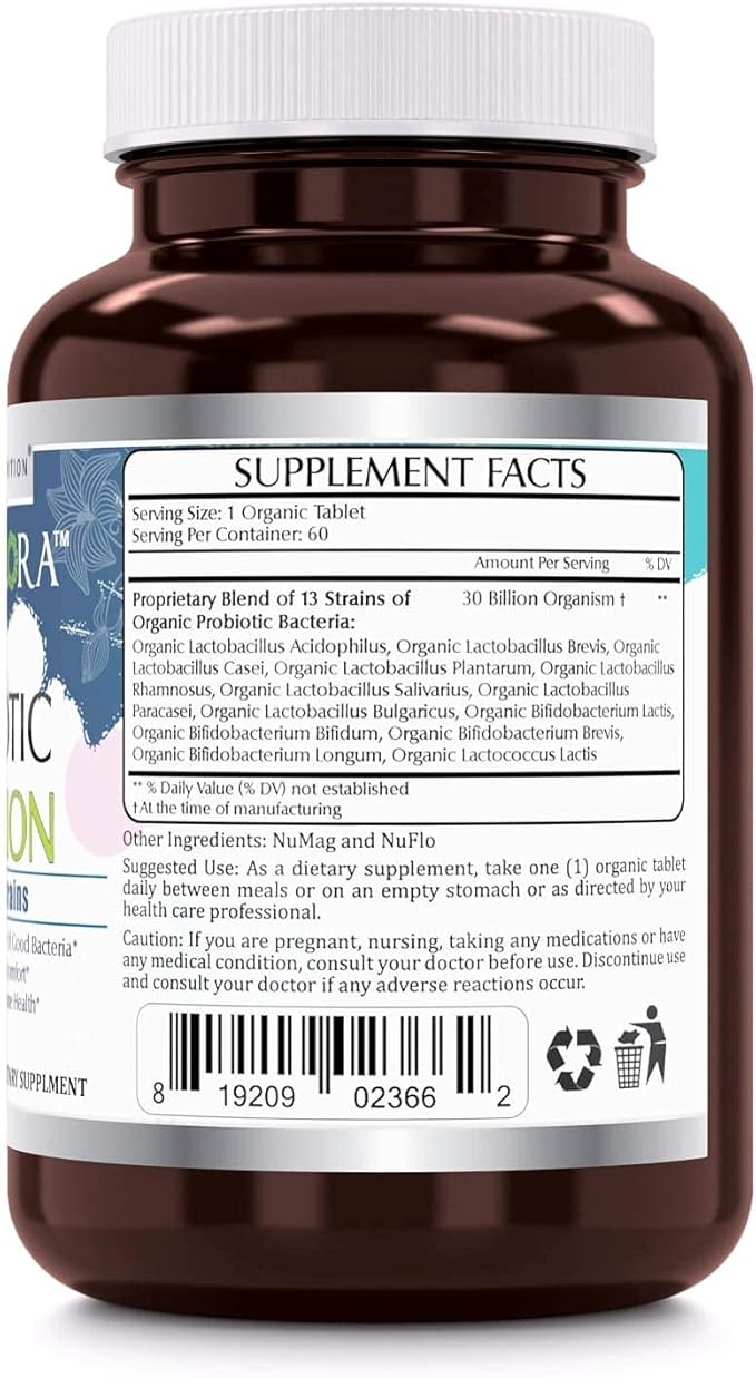 Amazing Flora Probiotic 30 Billion | 13 Strains | 60 Tablets