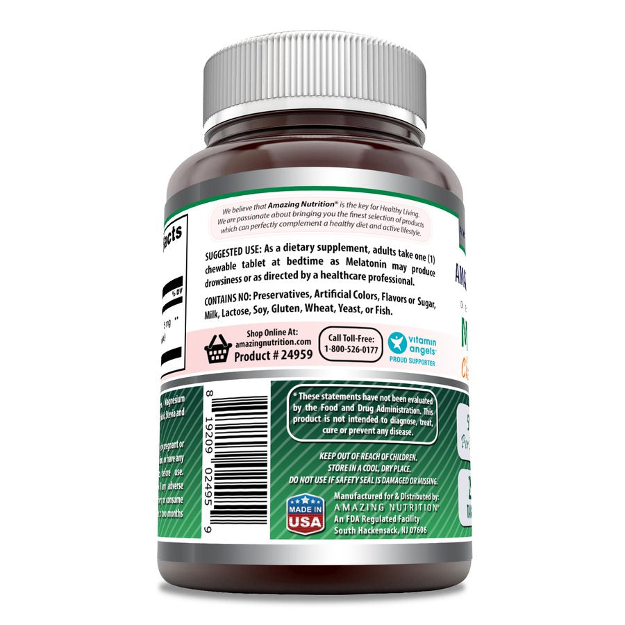 Amazing Formulas Melatonin | 5 Mg | 250 Chewable Tablets | Citrus Flavor