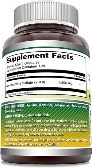 Amazing Formulas Glucosamine Sulfate | 1500 Mg Per Serving | 240 Capsules