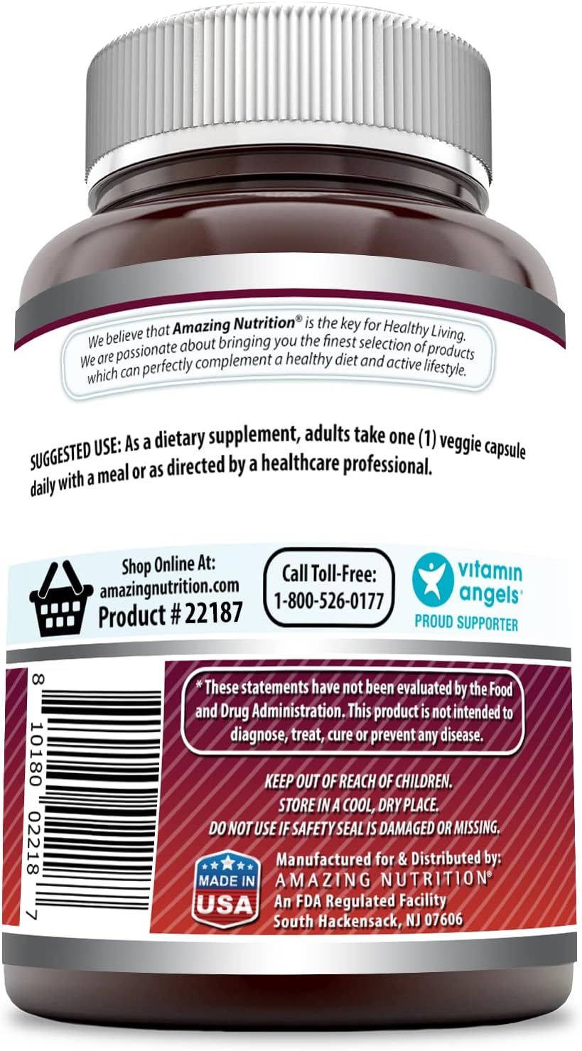 Amazing Formulas Quercetin 500mg Veggie Capsules Supplement (120 Count | 2 Pack)