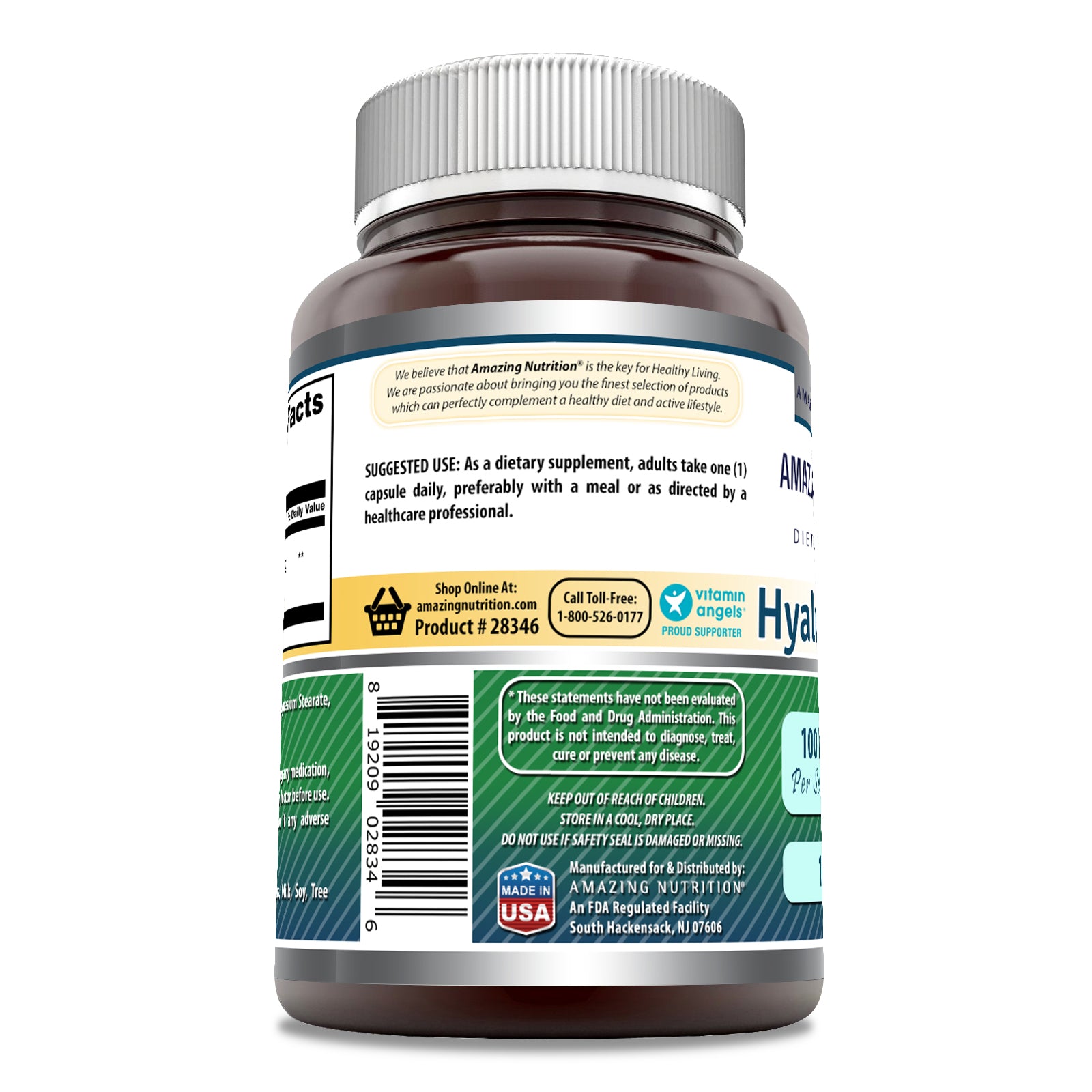 Amazing Formulas Hyaluronic Acid | 100 Mg | 60 Capsules