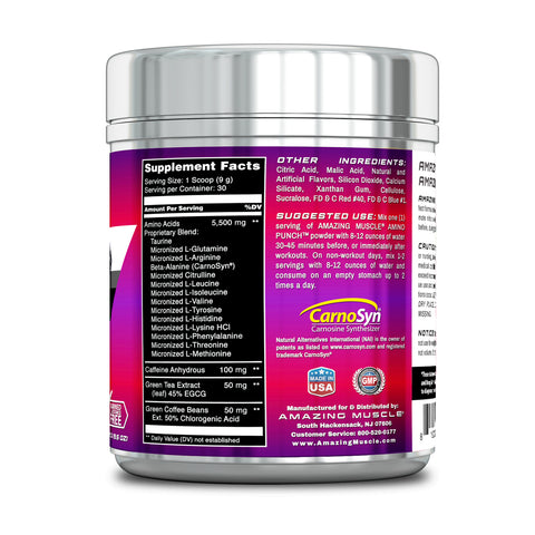 Image of Amazing Muscle Amino Punch | 30 Servings | Wild Berry