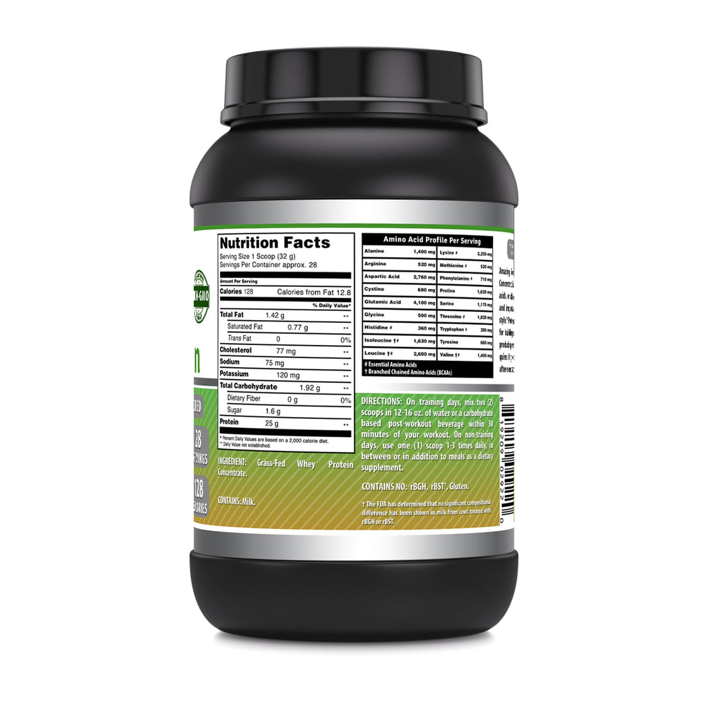 Amazing Formulas Grass FED Whey Protein | 2 Lbs | Unflavored