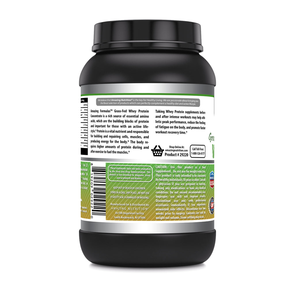 Amazing Formulas Grass FED Whey Protein | 2 Lbs | Unflavored
