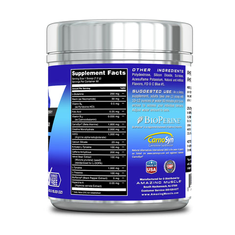 Image of Amazing Muscle Max Boost - Advanced Pre-Workout | 60 Servings | Blue Raspberry