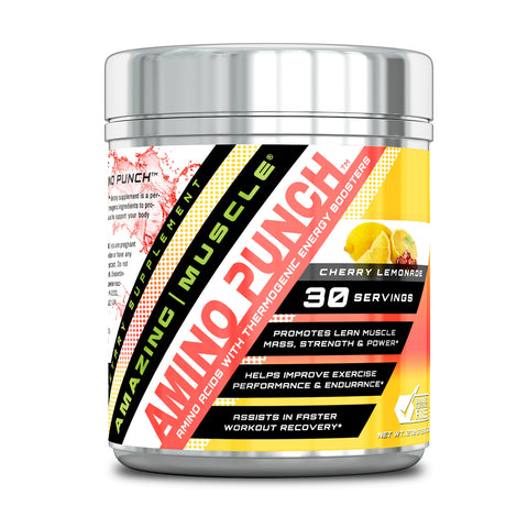 Amazing Muscle Amino Punch | 30 Servings | Cherry Lemonade