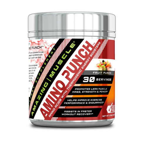 Amazing Muscle Amino Punch | 30 Servings | Fruit Punch