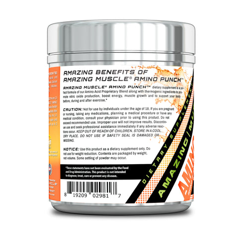 Amazing Muscle Amino Punch | 30 Servings | Orange
