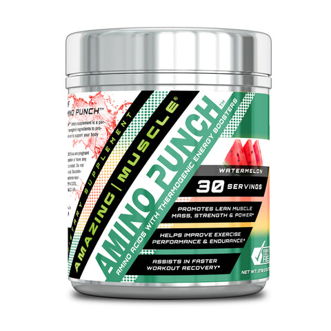 Amazing Muscle Amino Punch | 30 Servings | Watermelon