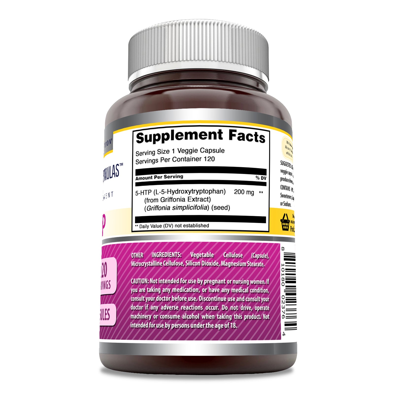 Amazing Formulas 5-HTP | 200 Mg | 120 Veggie Capsules
