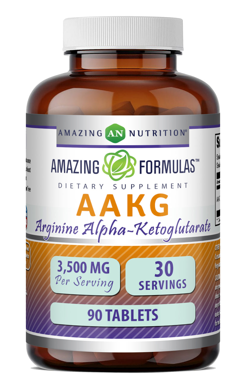 Amazing Formulas AAKG (Arginine Alpha-Ketoglutarate) 3500 Mg per Serving | 90 Tablets