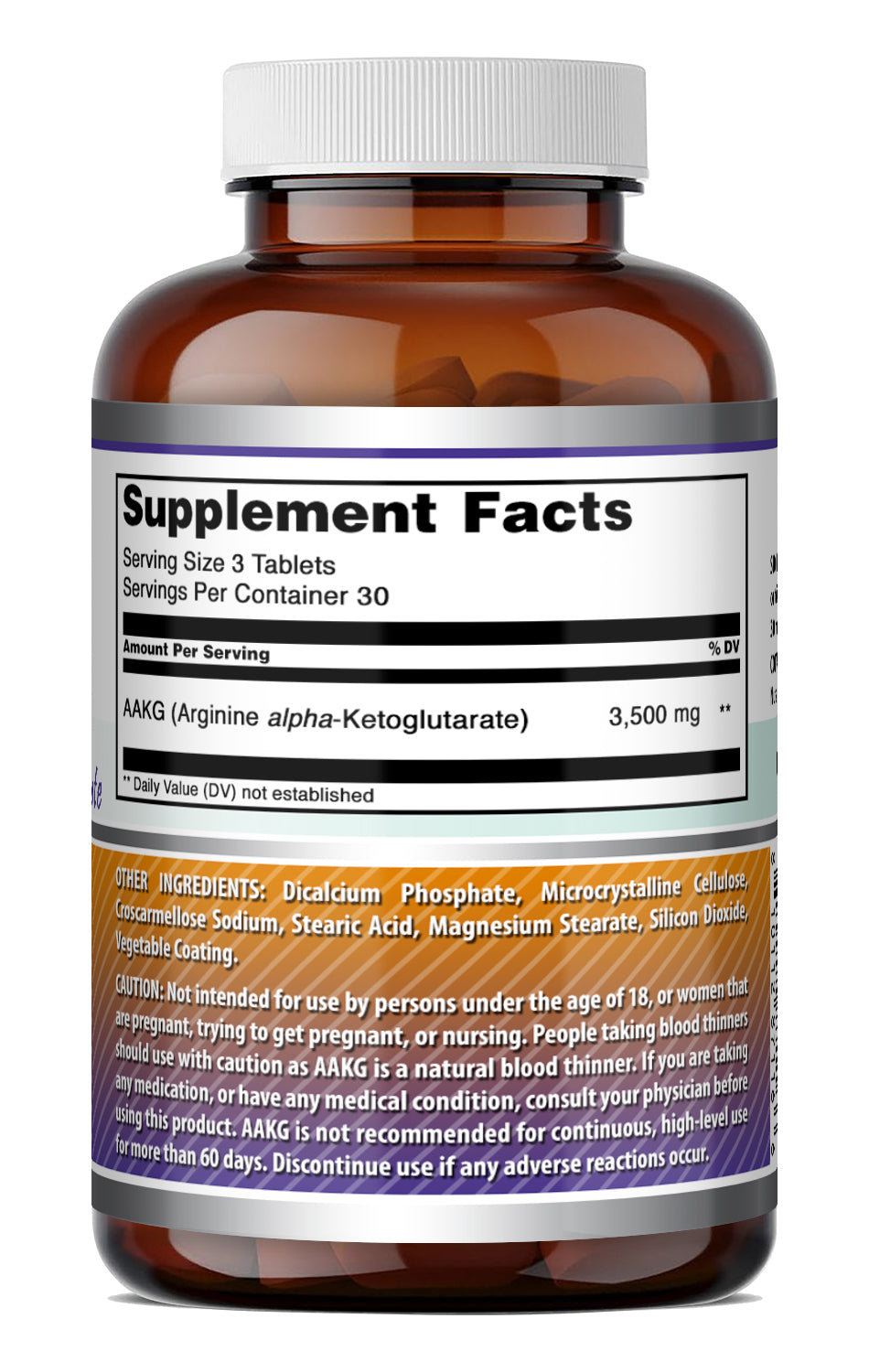 Amazing Formulas AAKG (Arginine Alpha-Ketoglutarate) 3500 Mg per Serving | 90 Tablets