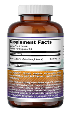 Image of Amazing Formulas AAKG (Arginine Alpha-Ketoglutarate) 3500 Mg per Serving | 90 Tablets