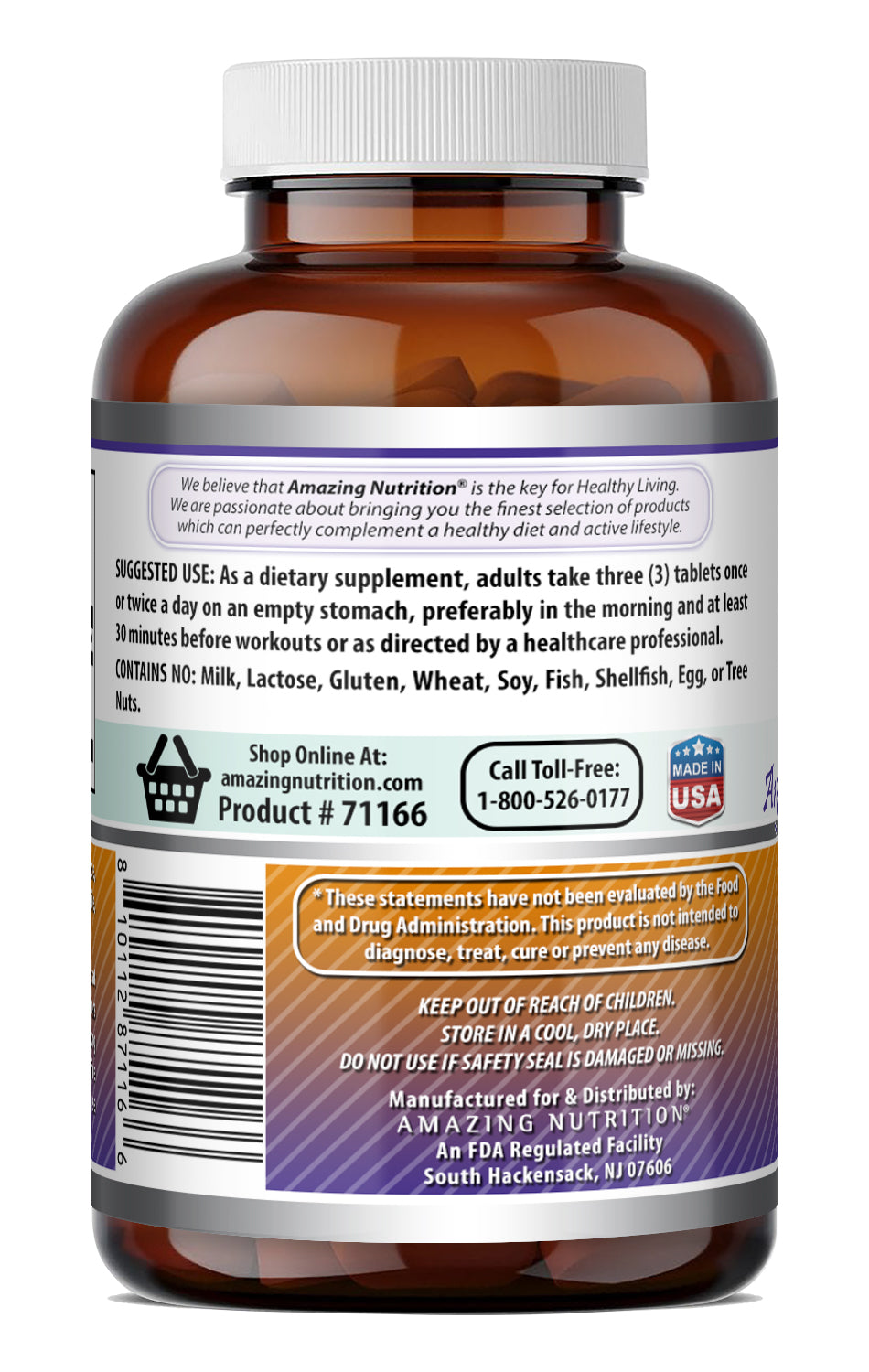 Amazing Formulas AAKG (Arginine Alpha-Ketoglutarate) 3500 Mg per Serving | 90 Tablets