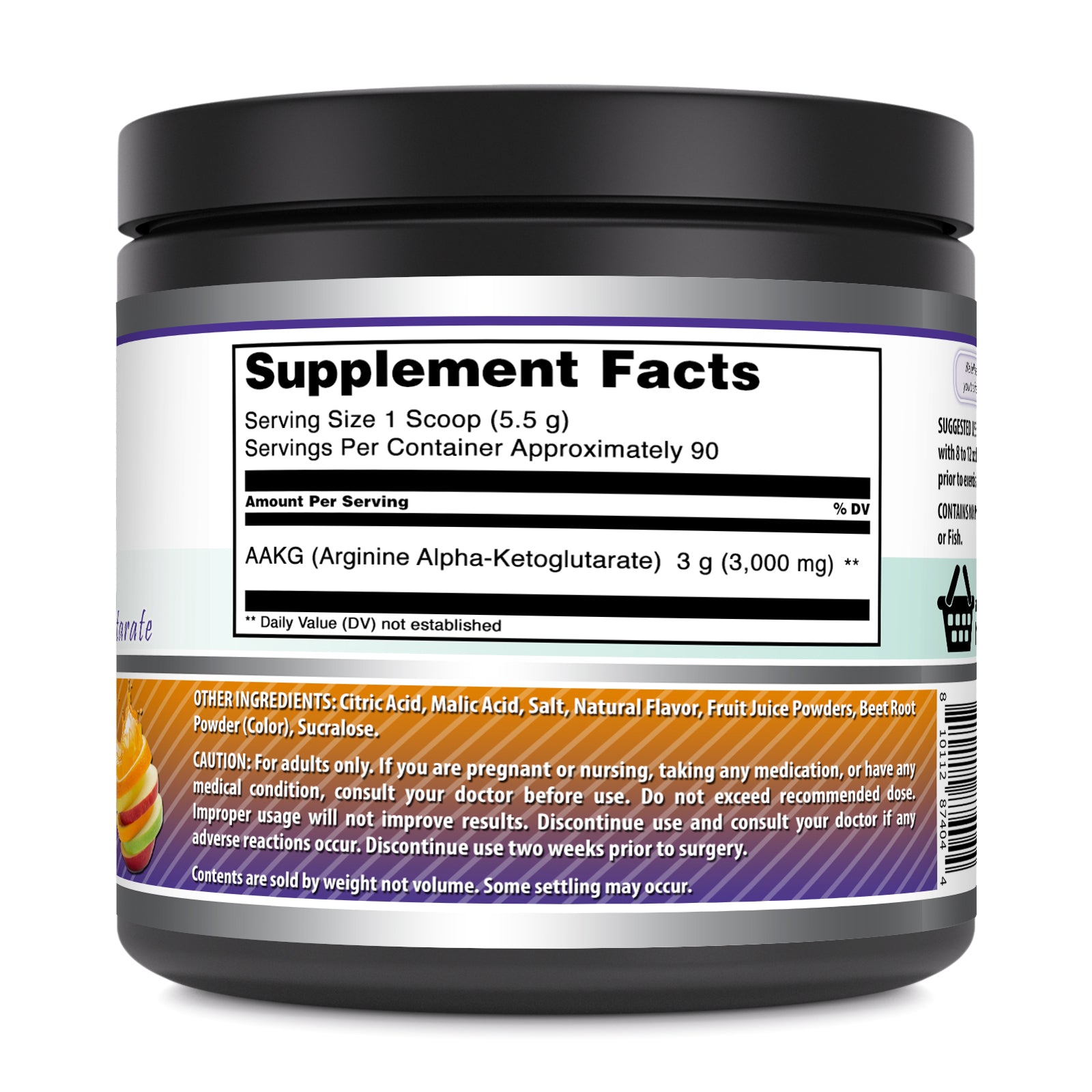 Amazing Formula Arginine Alpha-Ketoglutarate (AAKG) |  3000 Mg Per Serving |  1.1 LB | Fruit Punch Flavor
