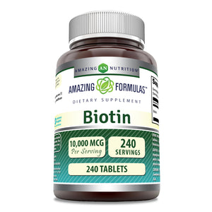 Amazing Formulas Biotin | 10000 MCG | 240 Tablets