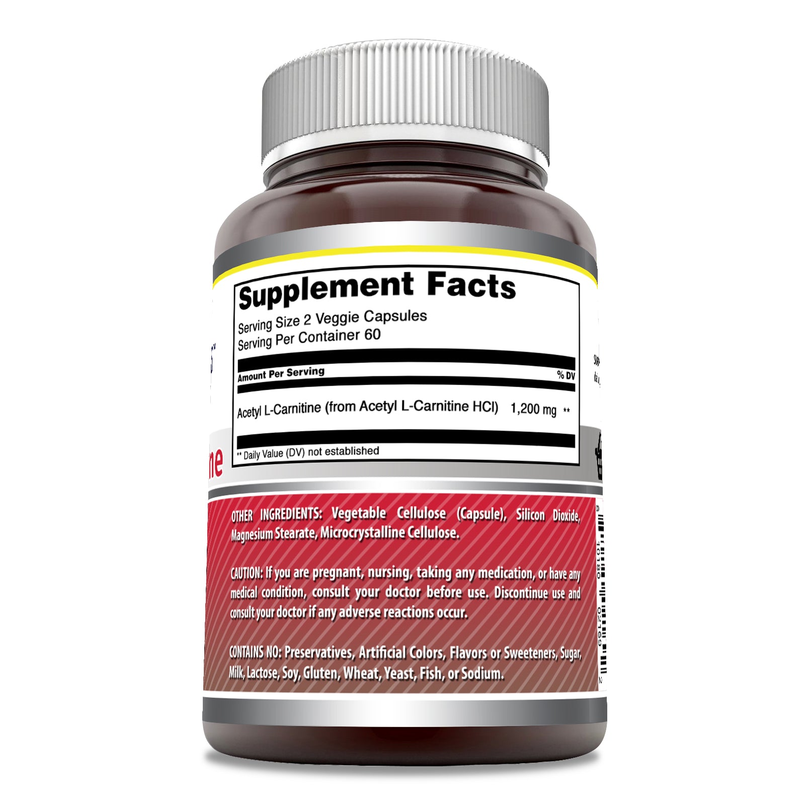 Amazing Formulas Acetyl L-Carnitine | 1200 Mg Per Serving | 120 Veggie Capsules