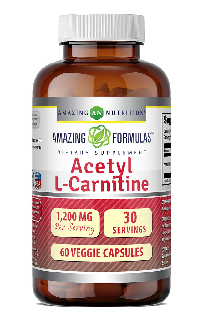 Amazing Formulas Acetyl L-Carnitine 1200 Mg per Serving | 60 Veggie Capsules