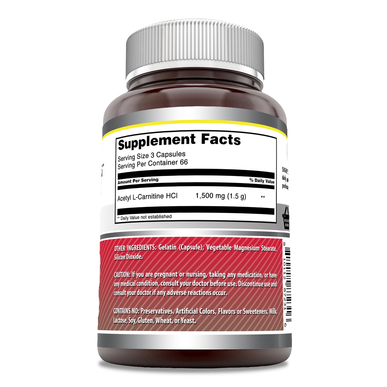 Amazing Formulas Acetyl L-Carnitine | 1500 Mg Per Serving | 200 Capsules