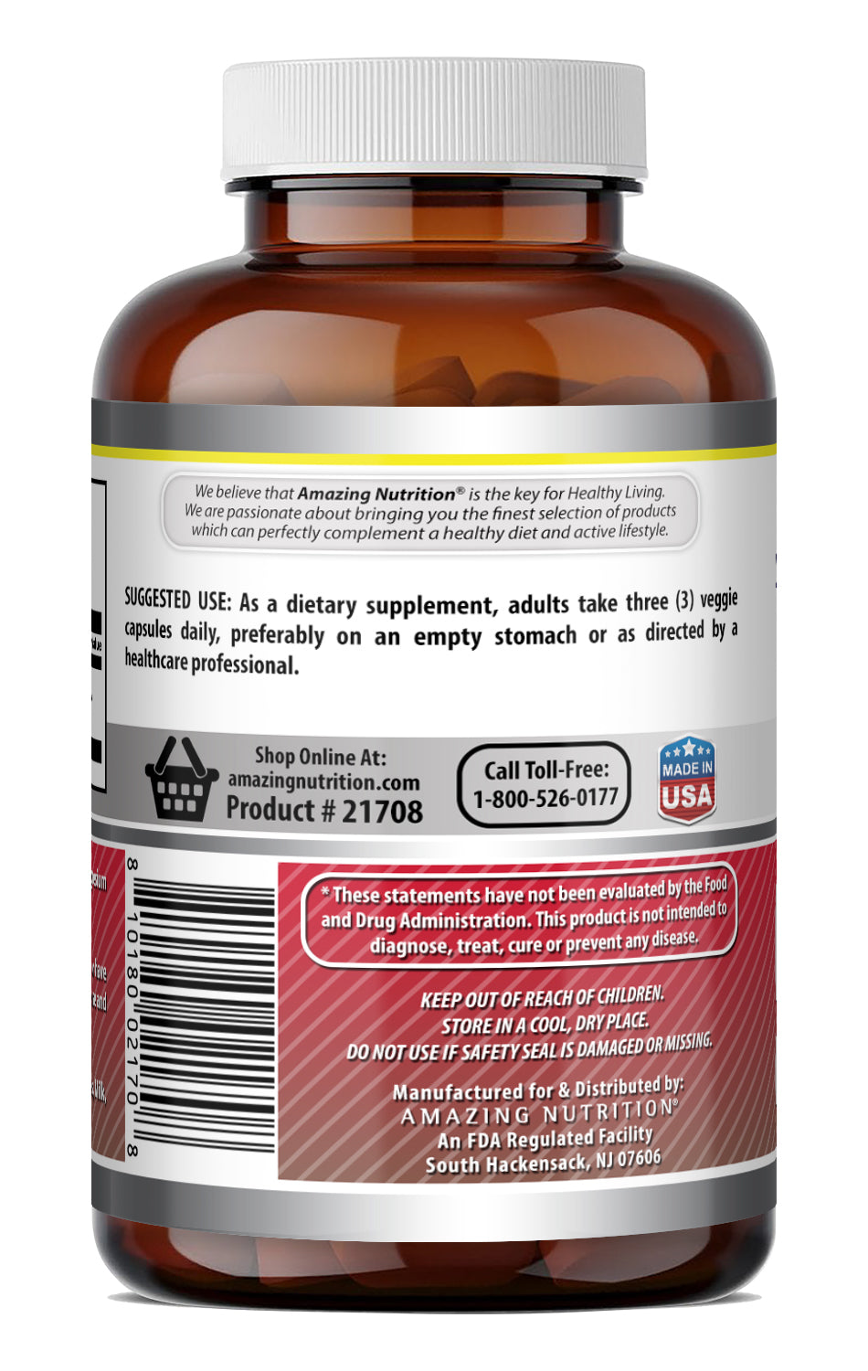 Amazing Formulas Acetyl L-Carnitine 1500 Mg per Serving | 200 Veggie Capsules