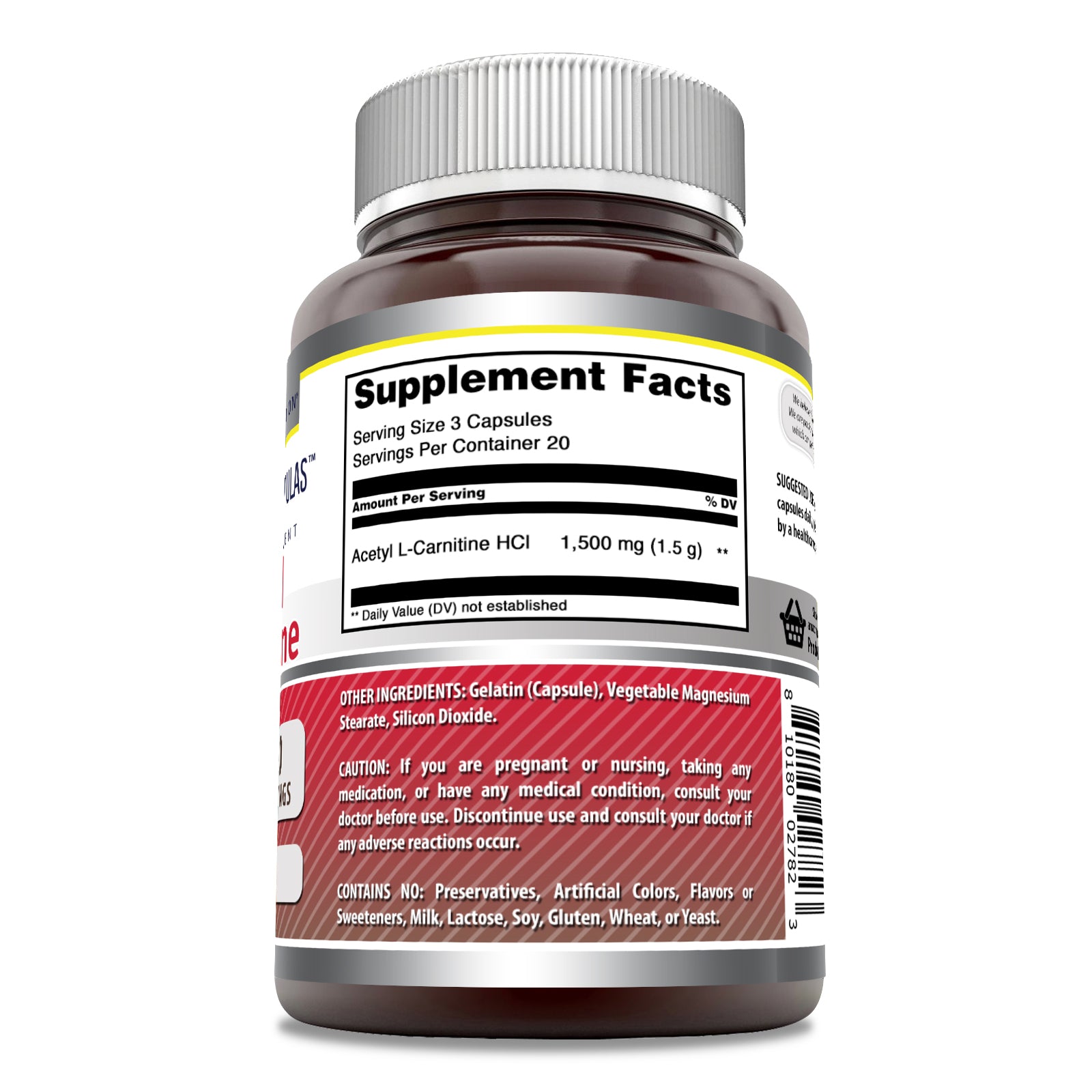 l carnitine 1500 mg capsules Amazing Formulas Acetyl L-Carnitine | 1500 Mg Per Serving