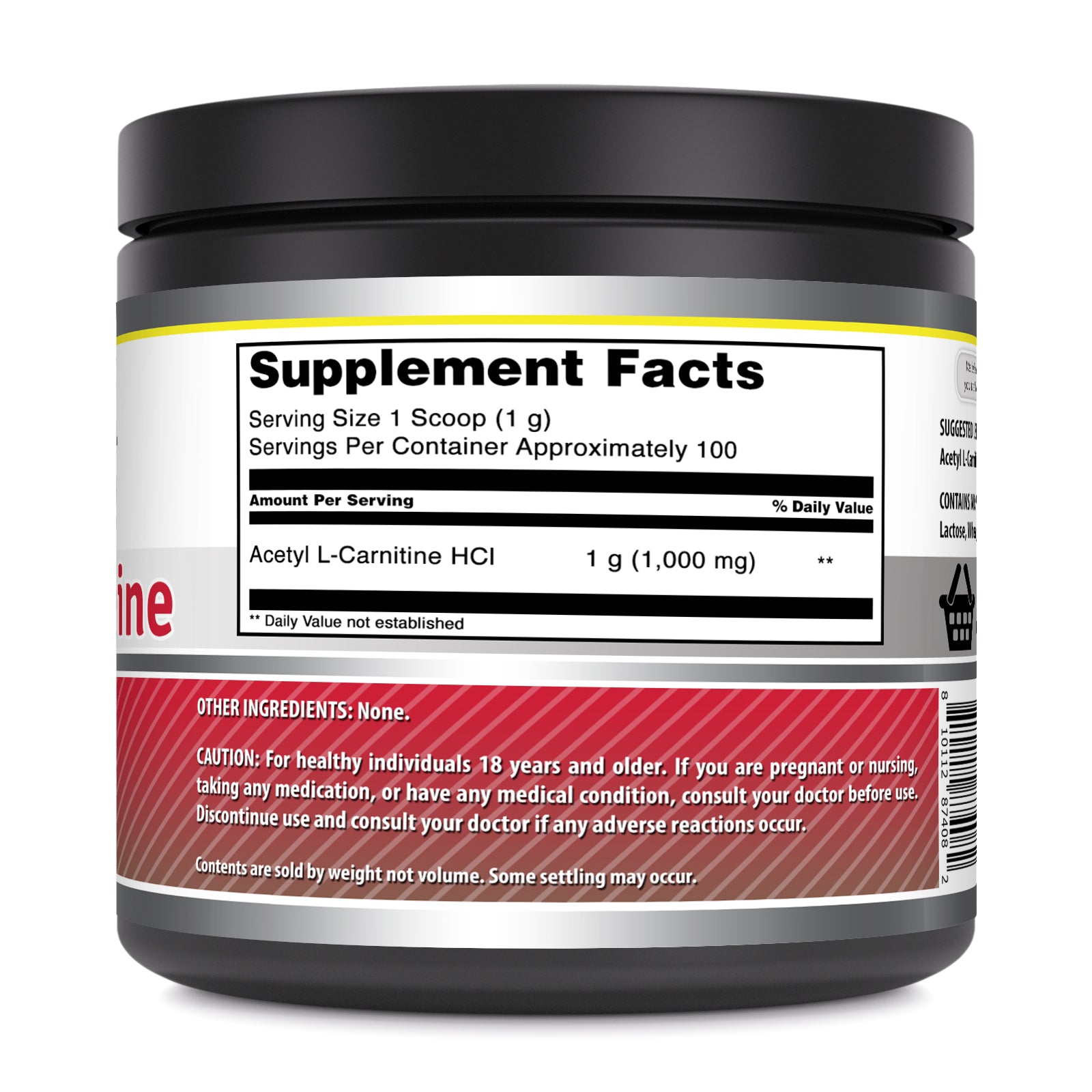 Amazing Formulas Acetyl L-Carnitine | 100 Servings | 3.5 Oz Powder | Unflavored
