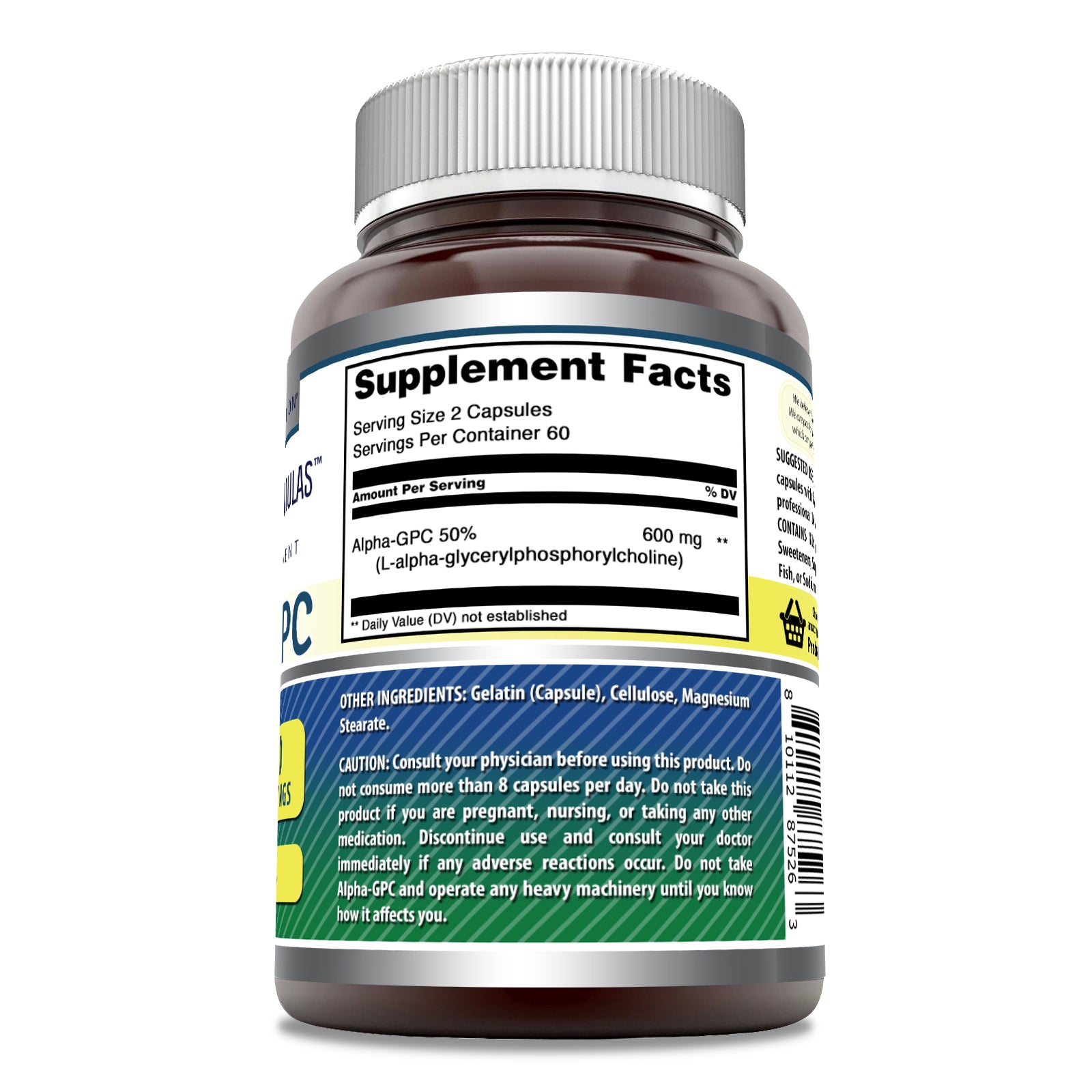 Amazing Formulas Alpha-GPC | 600 Mg Per Serving | 120 Capsules