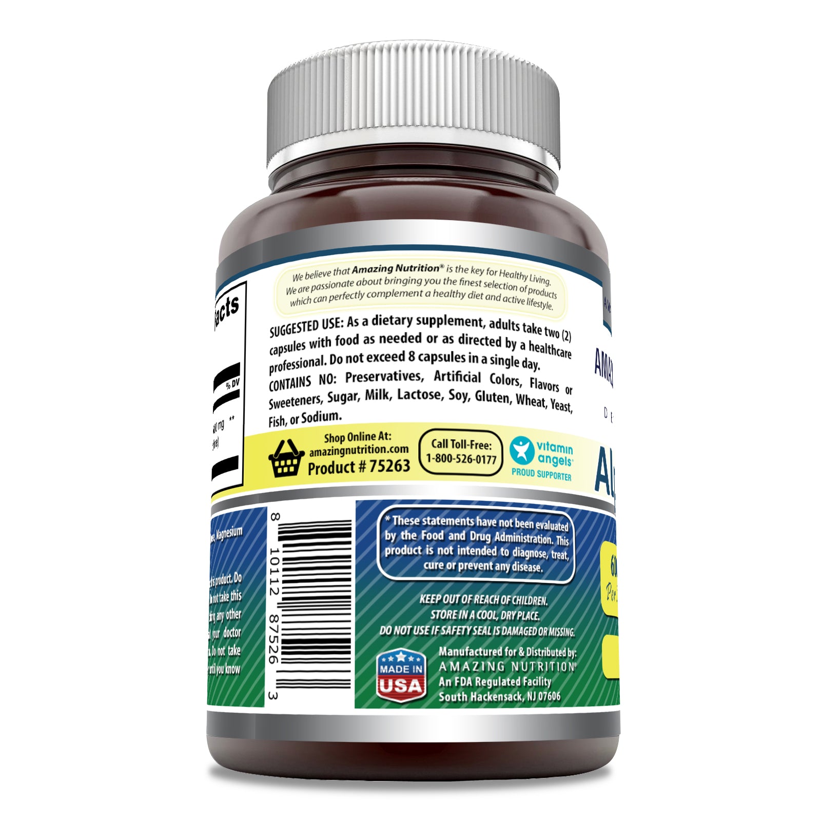 Amazing Formulas Alpha-GPC | 600 Mg Per Serving | 120 Capsules