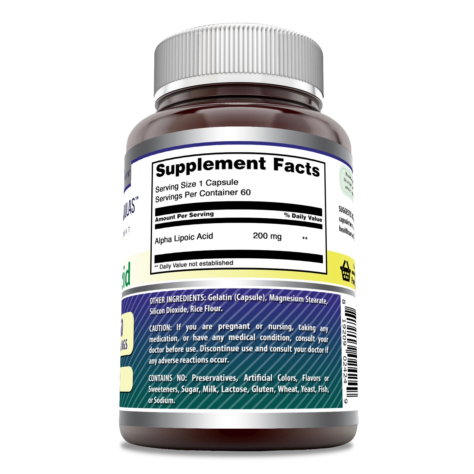 Amazing Formulas Alpha Lipoic Acid | 200 Mg | 60 Capsules