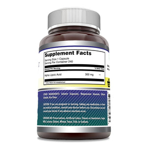 Amazing Formulas Alpha Lipoic Acid | 300 Mg | 240 Capsules