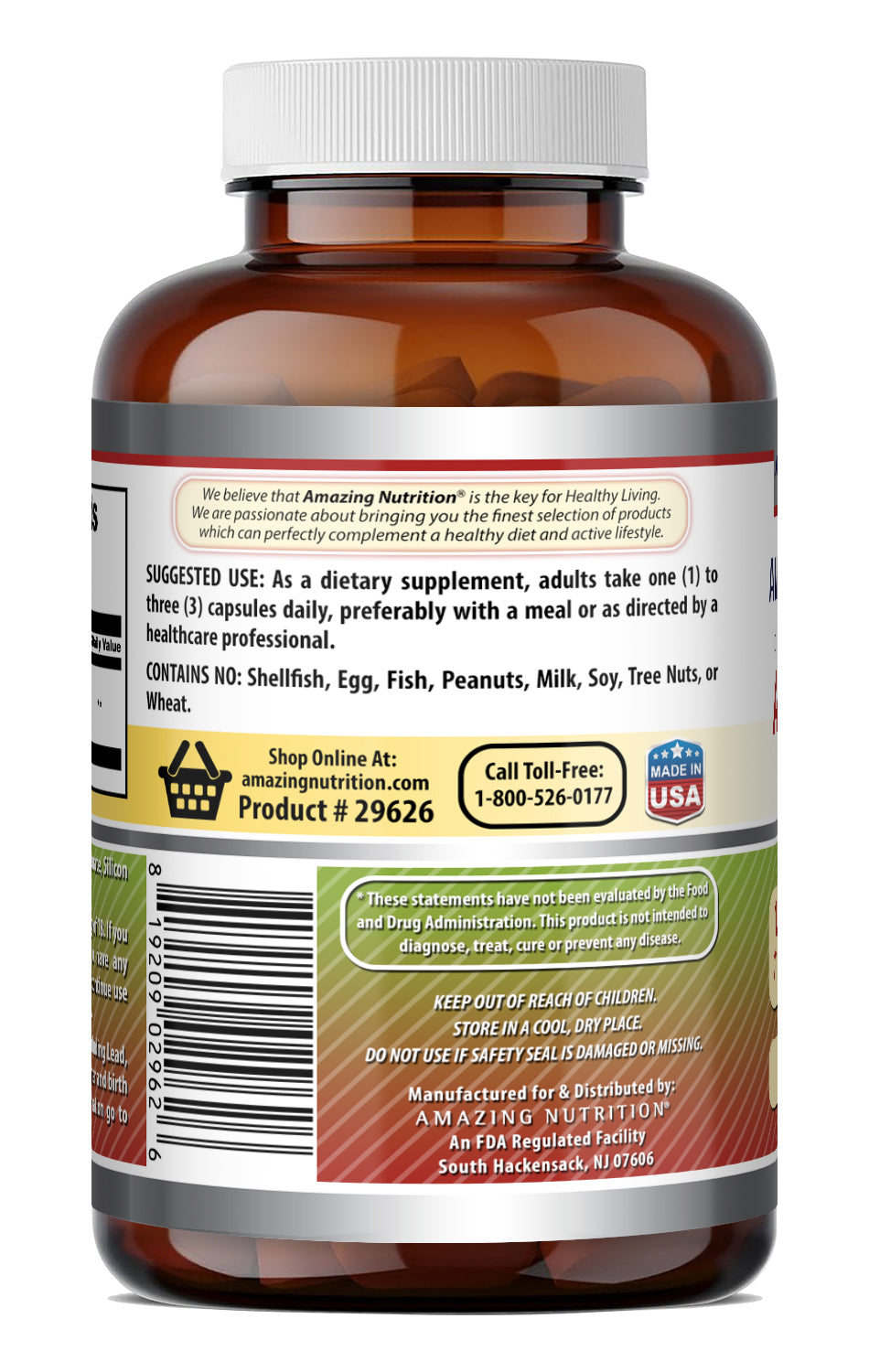Amazing Formulas Apple Cider Vinegar 1500 Mg per Serving | 360 Capsules
