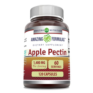 Amazing Formulas Apple Pectin | 1400 mg Per Serving | 120 Capsules