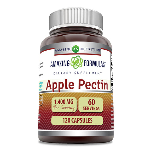 Image of Amazing Formulas Apple Pectin | 1400 mg Per Serving | 120 Capsules