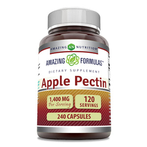 Amazing Formulas Apple Pectin | 1400 mg Per Serving | 240 Capsules