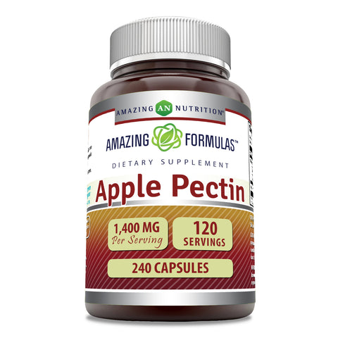 Image of Amazing Formulas Apple Pectin | 1400 mg Per Serving | 240 Capsules