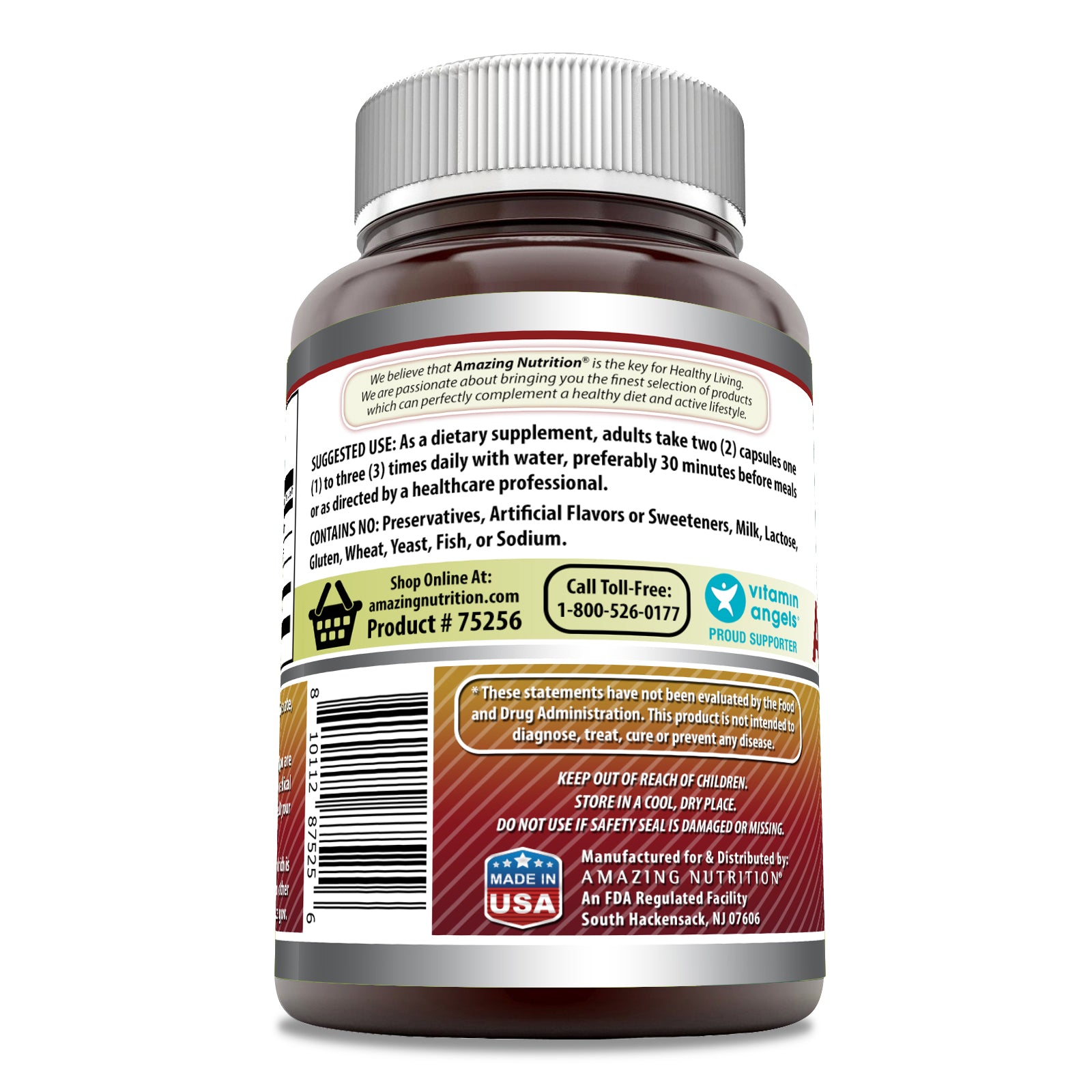 Amazing Formulas Apple Pectin | 1400 mg Per Serving | 240 Capsules