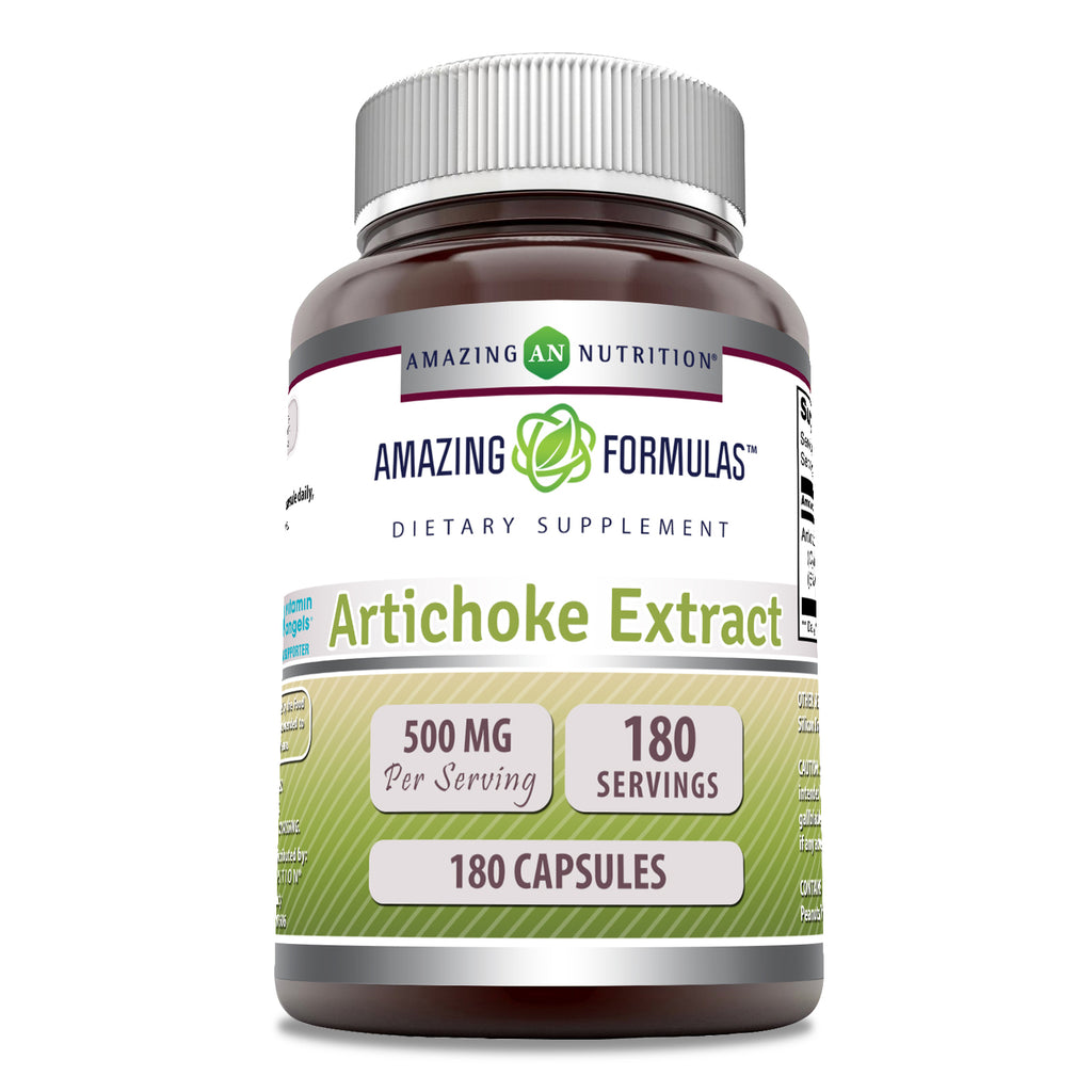 Amazing Formulas Artichoke Extract | 500 Mg | 180 Capsules