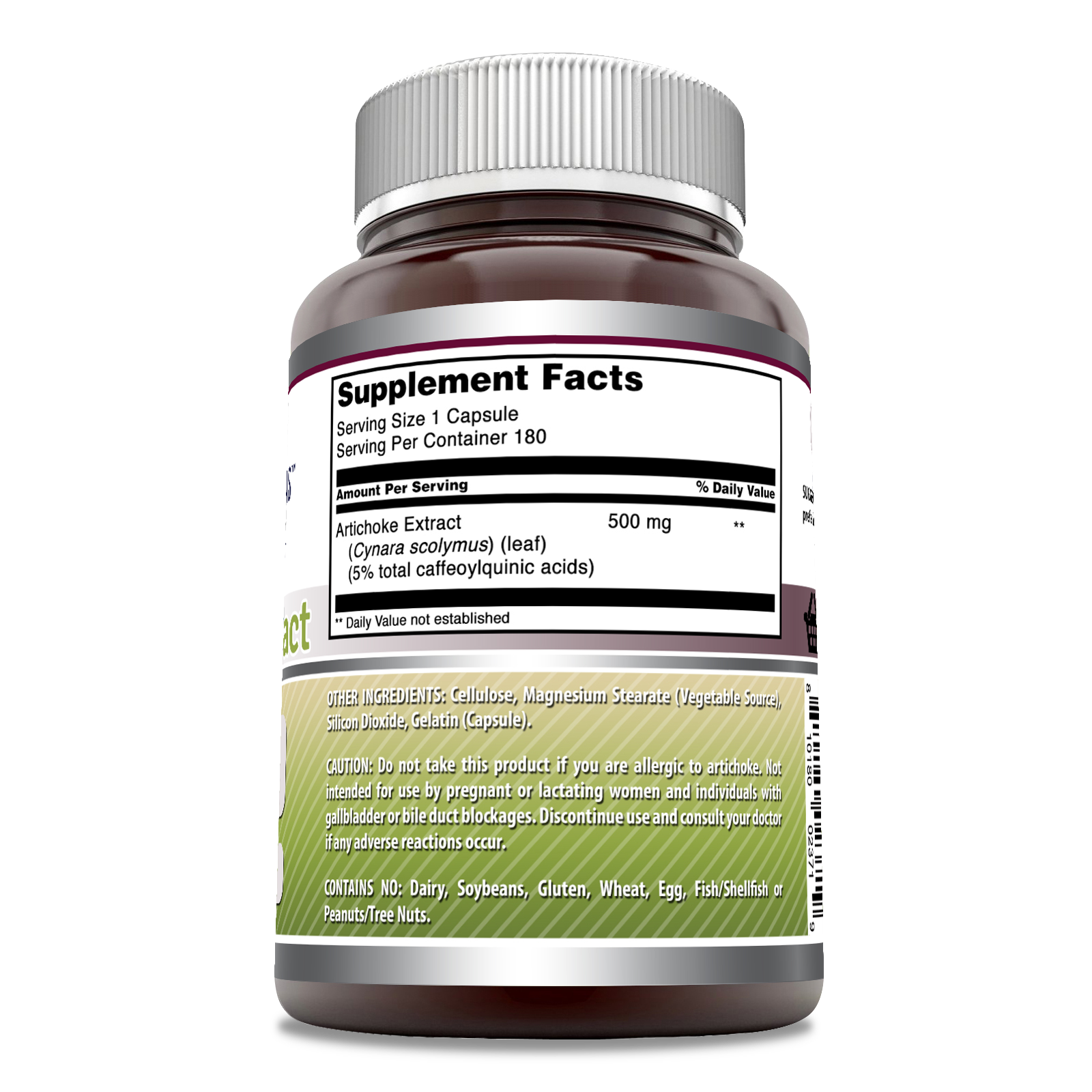Amazing Formulas Artichoke Extract | 500 Mg | 180 Capsules