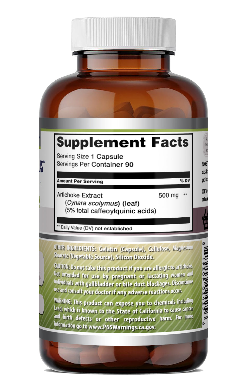 Amazing Formulas Artichoke Extract 500 Mg | 90 Capsules