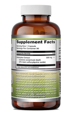Amazing Formulas Artichoke Extract 500 Mg | 90 Capsules